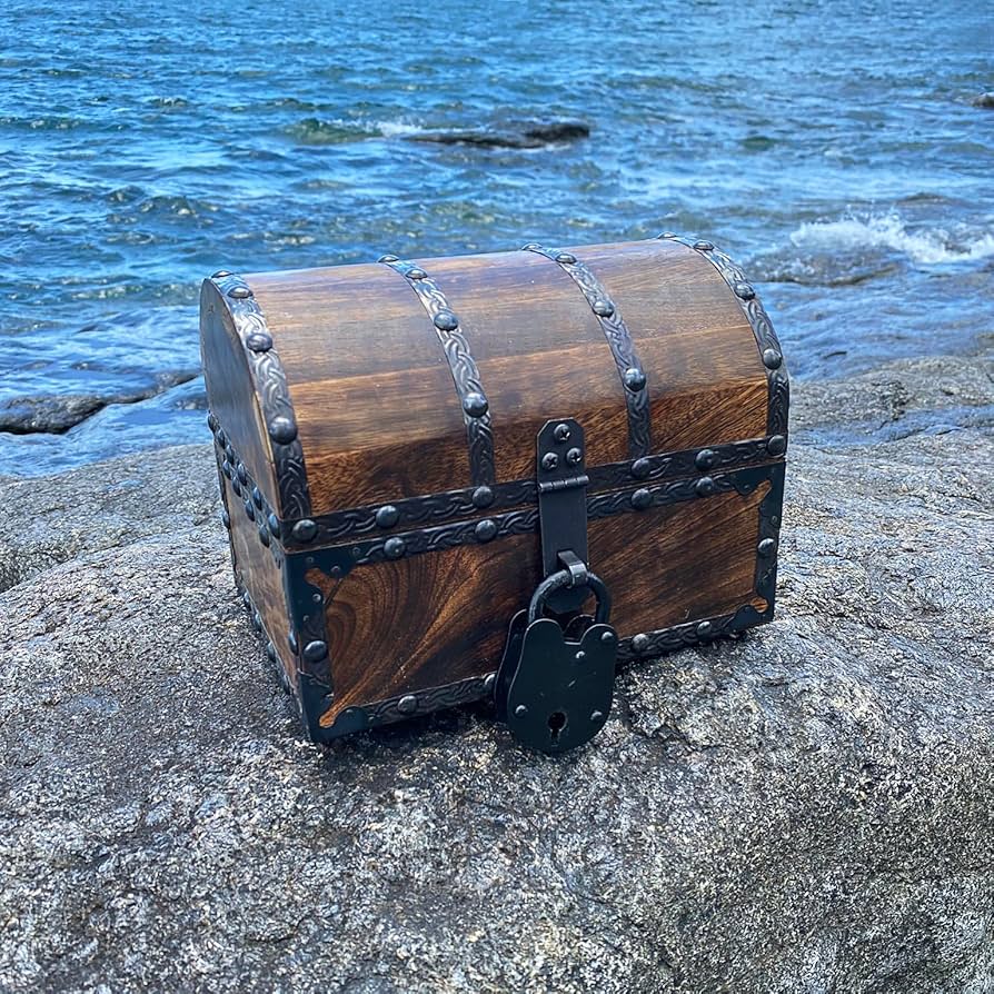Amazon.com: Nautical Cove Wooden Treasure Chest with